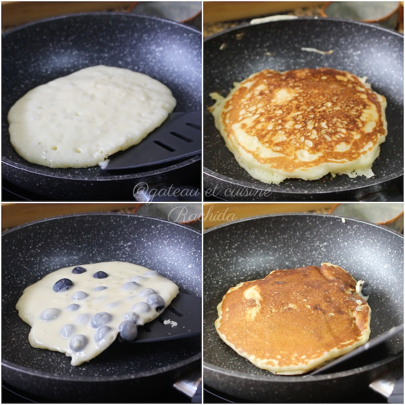 cuisson des pancakes épais et moelleux