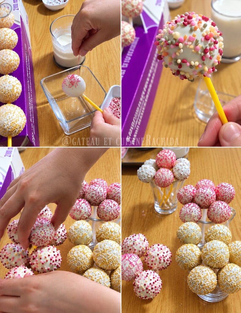 Decorating Cake Pops with Sprinkles
