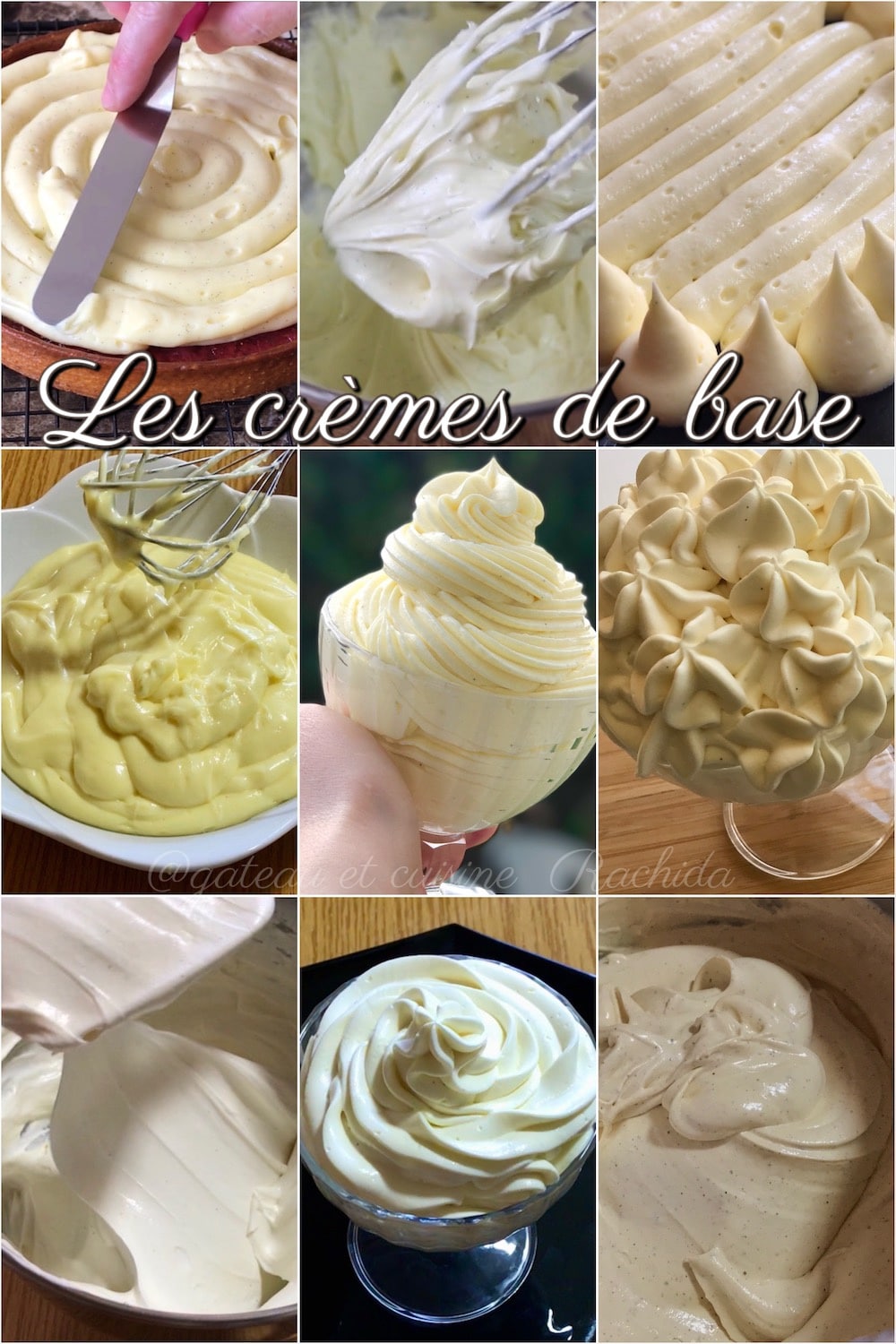 Les crèmes de base dérivées de la crème pâtissière