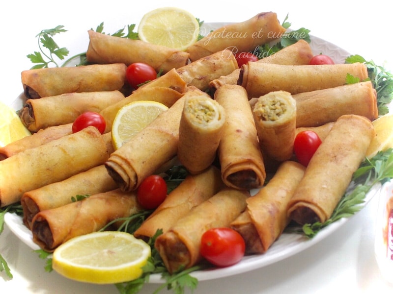 brick or egg rolls zucchini and minced meat