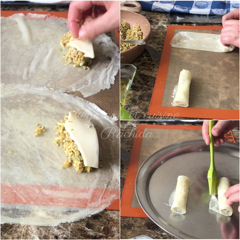 brick aux courgette et carotte avec viande hachée dinde