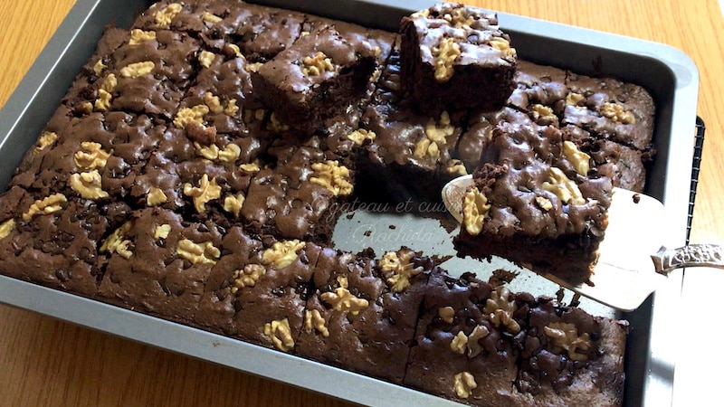 Gâteau au chocolat type 'brownie' : Recette de Gâteau au chocolat