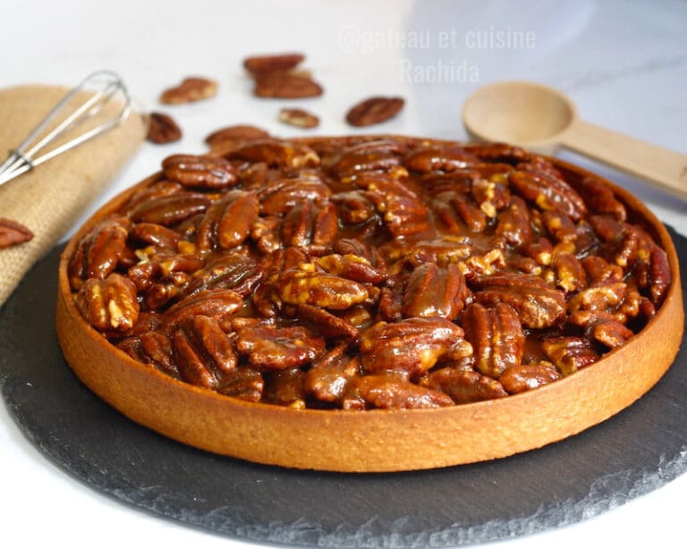 Recette tarte aux noix de pécan et caramel Gâteau et cuisine Rachida