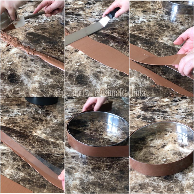 technique pour réaliser un ruban en chocolat 