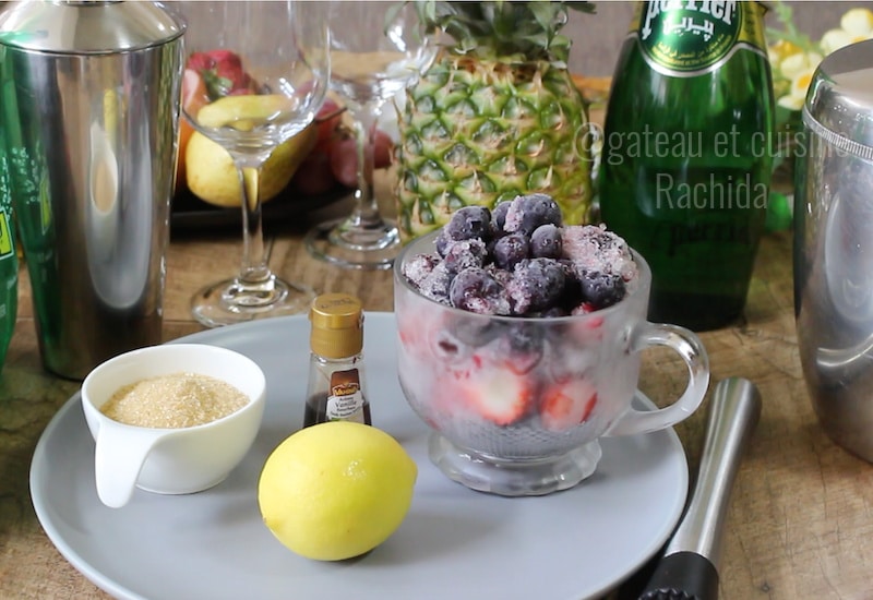 Ingrédient cocktail aux fruits rouges