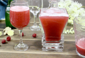 mocktail aux framboises sans alcool