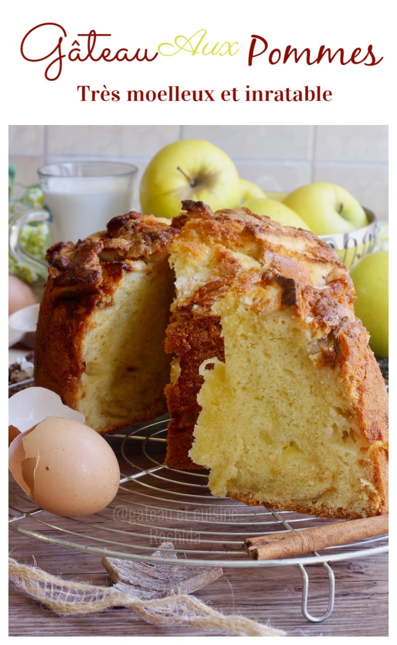 Gateau Aux Pommes Extra Moelleux Et Tres Haut Gateau Et Cuisine Rachida