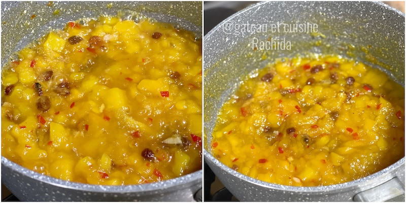 Cuisson chutney mangue facile -cuisine indienne épicée