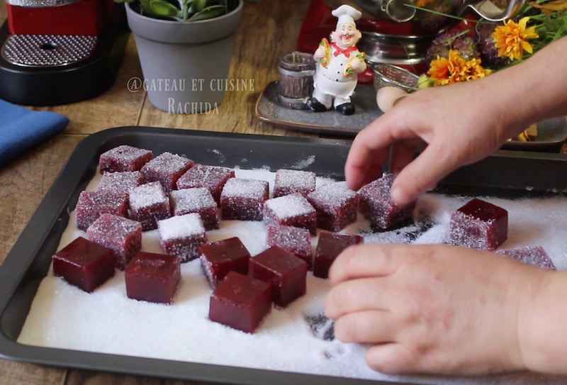pâte de fruits aux framboises faciles -recette de noel