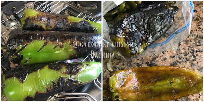 taktouka - how to roast peppers