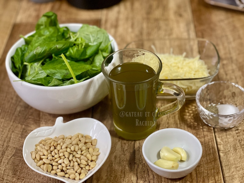 ingrédients sauce pesto