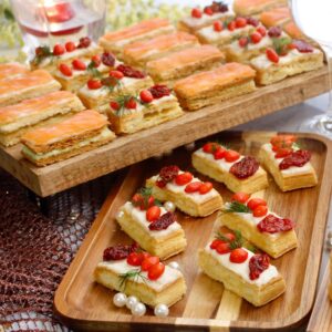 millefeuille salés au saumon fumé