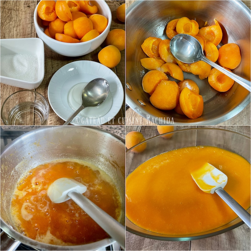 Étapes de préparation du sorbet abricot