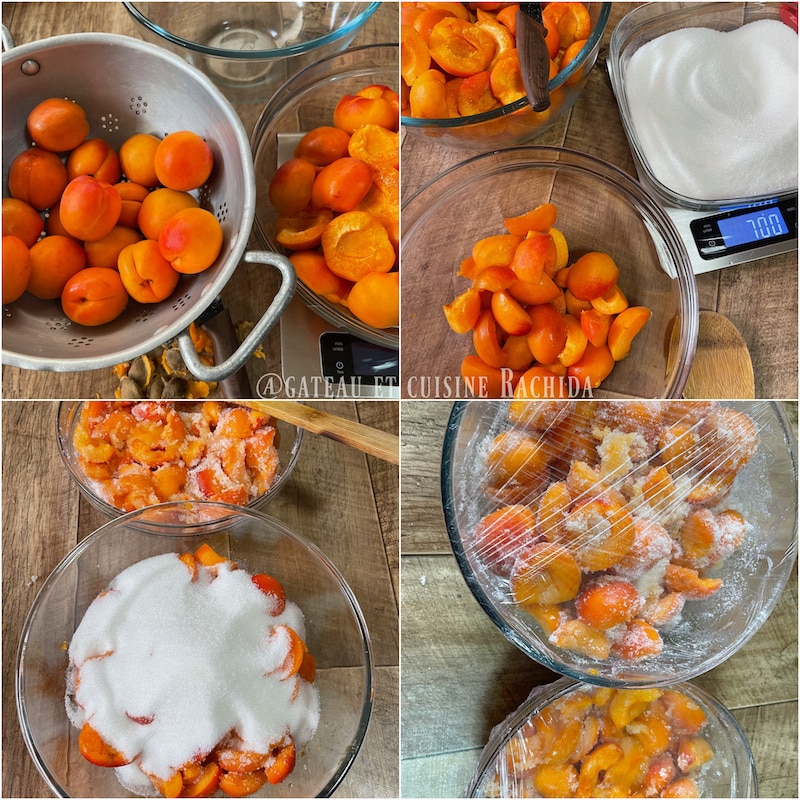 faire macérer les abricots avec le sucre