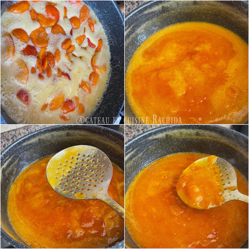 Cooking apricot jam