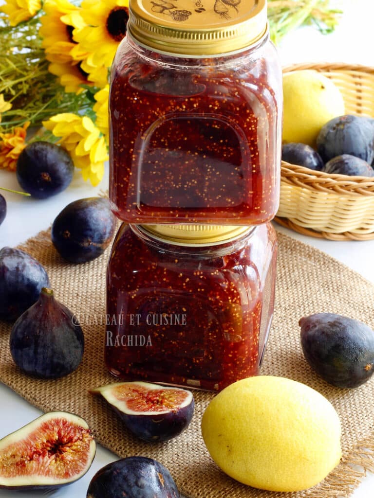 Confiture de figues maison allégée en sucre Gâteau et cuisine Rachida