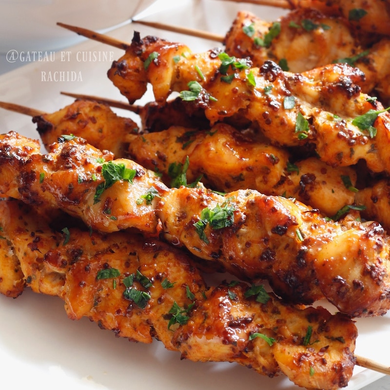 brochette de poulet tendre -repas facile