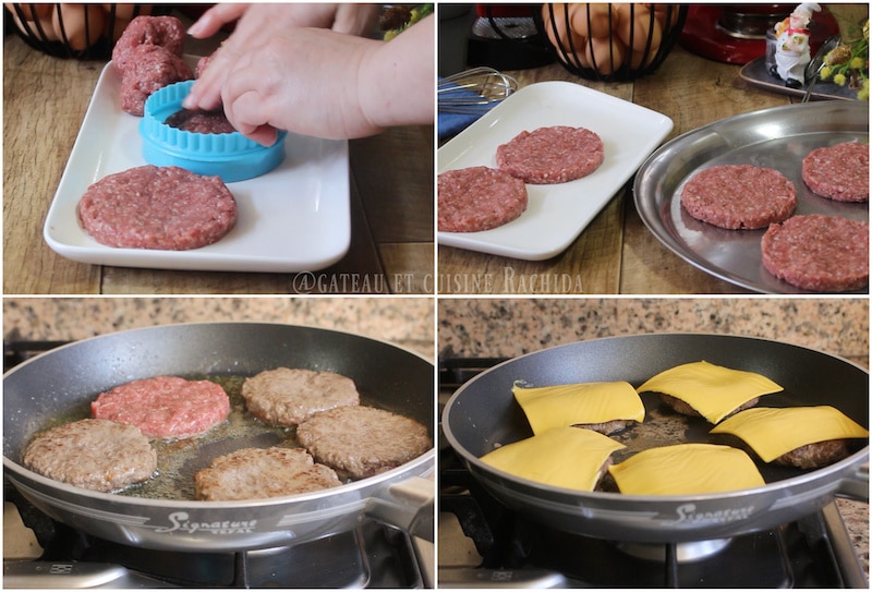 Préparation de la viande pour hamburger