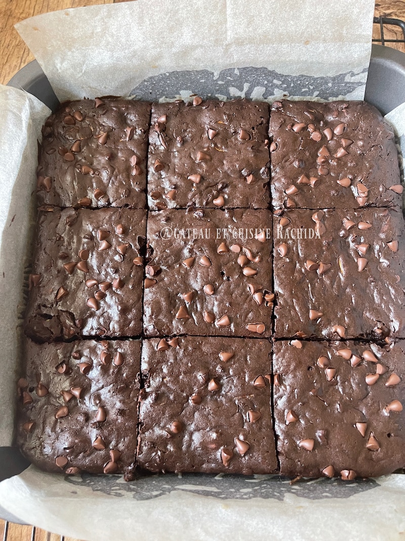 Brownie chocolat et courgette sans beurre facile