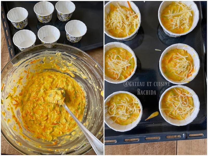 préparation muffin à la courgette 