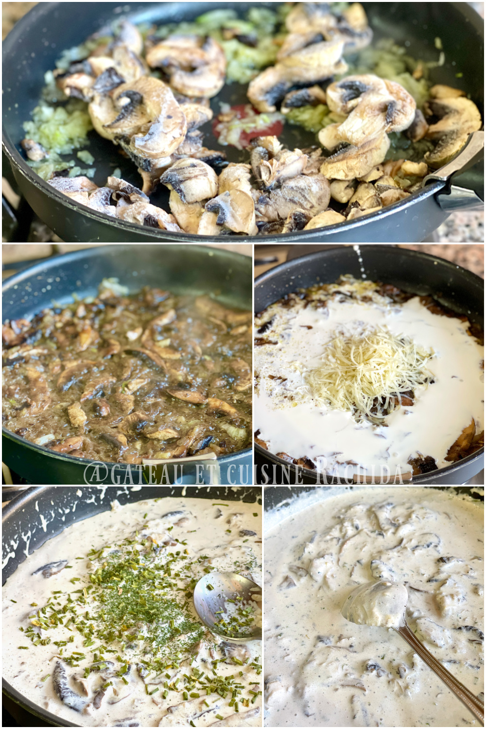 sauce crémeuse aux champignons 