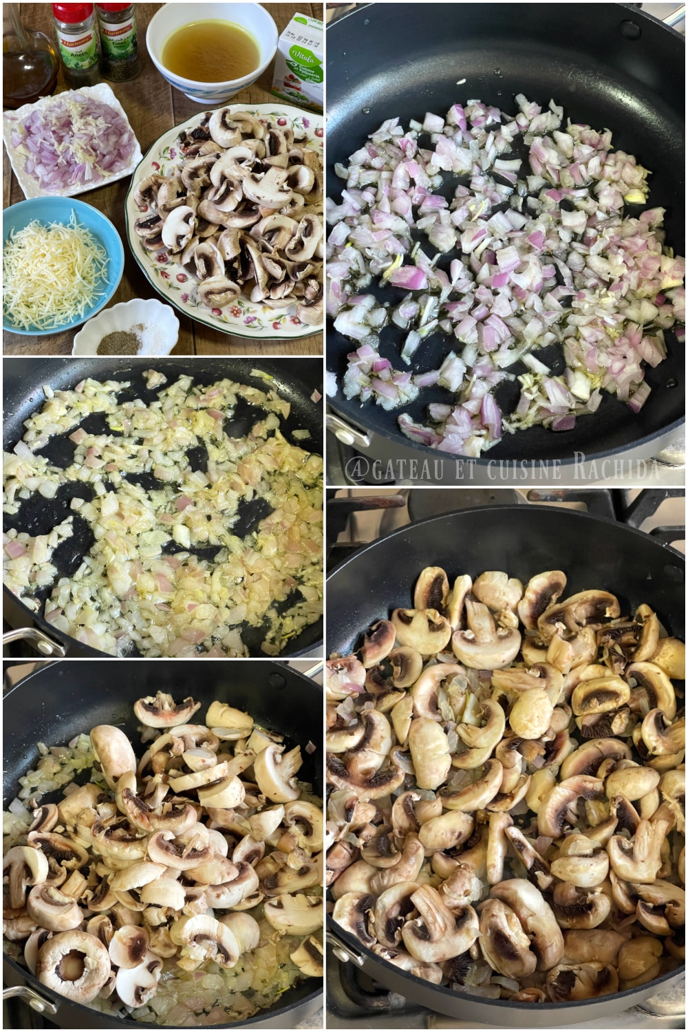 préparation sauce forestière aux champignons