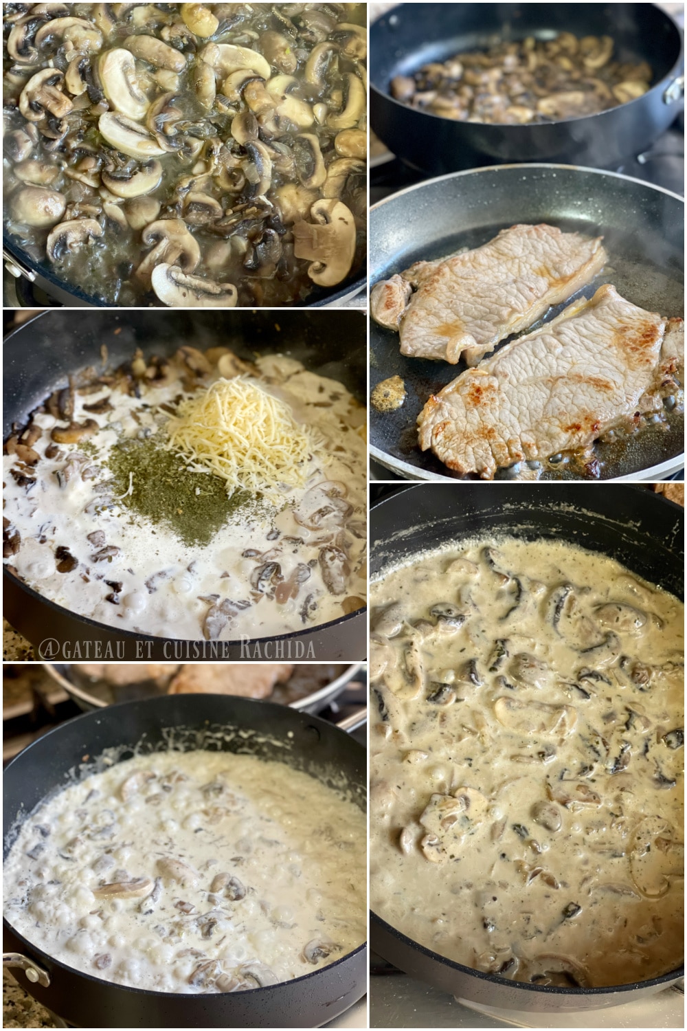 étape de préparation crème forestière maison 