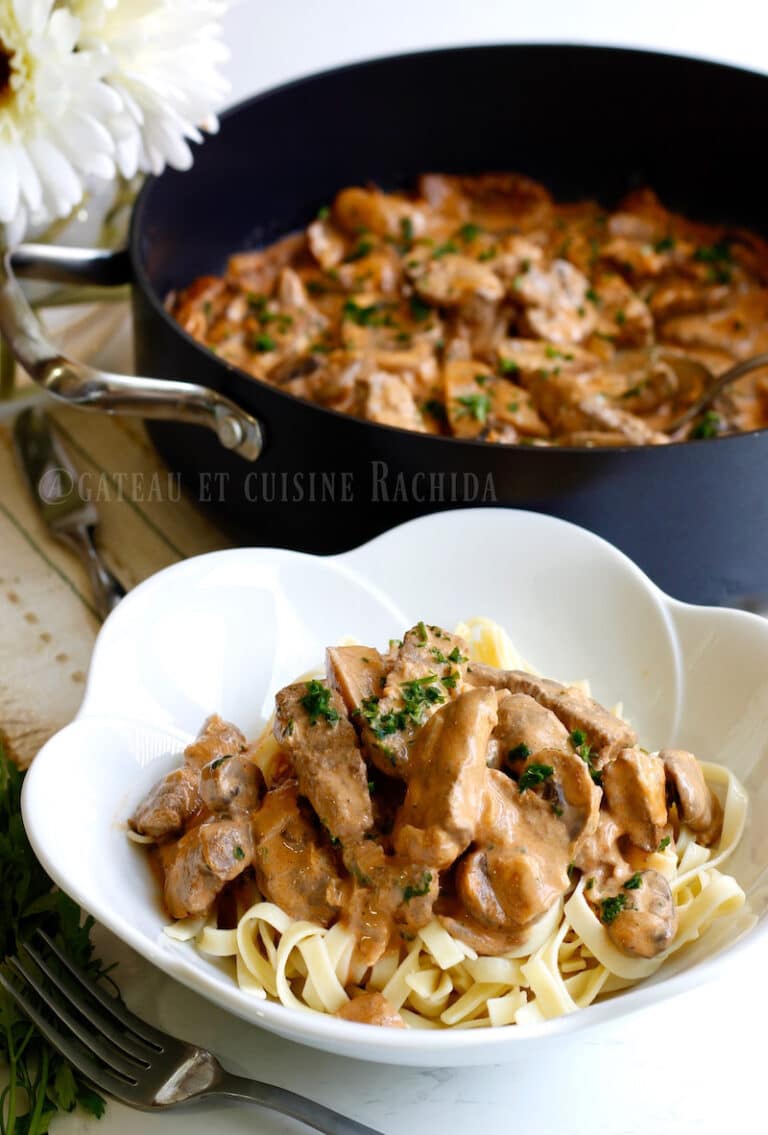 Boeuf stroganoff la meilleure recette facile | Gâteau et cuisine Rachida