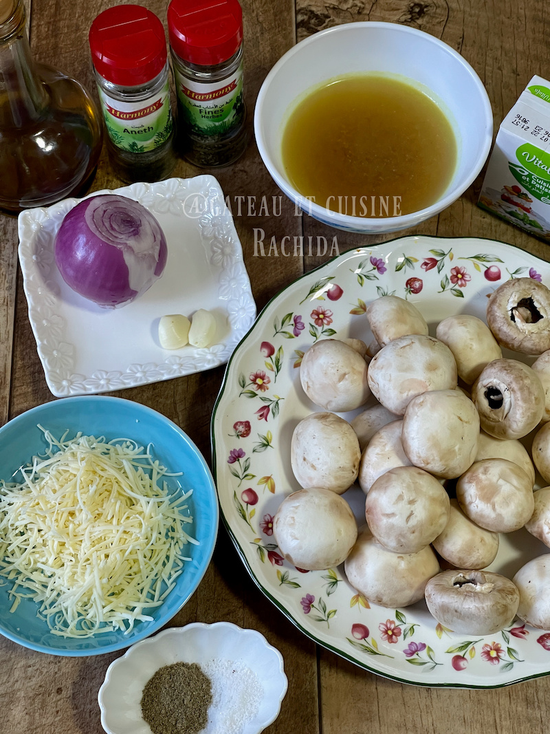ingredients for homemade mushroom sauce