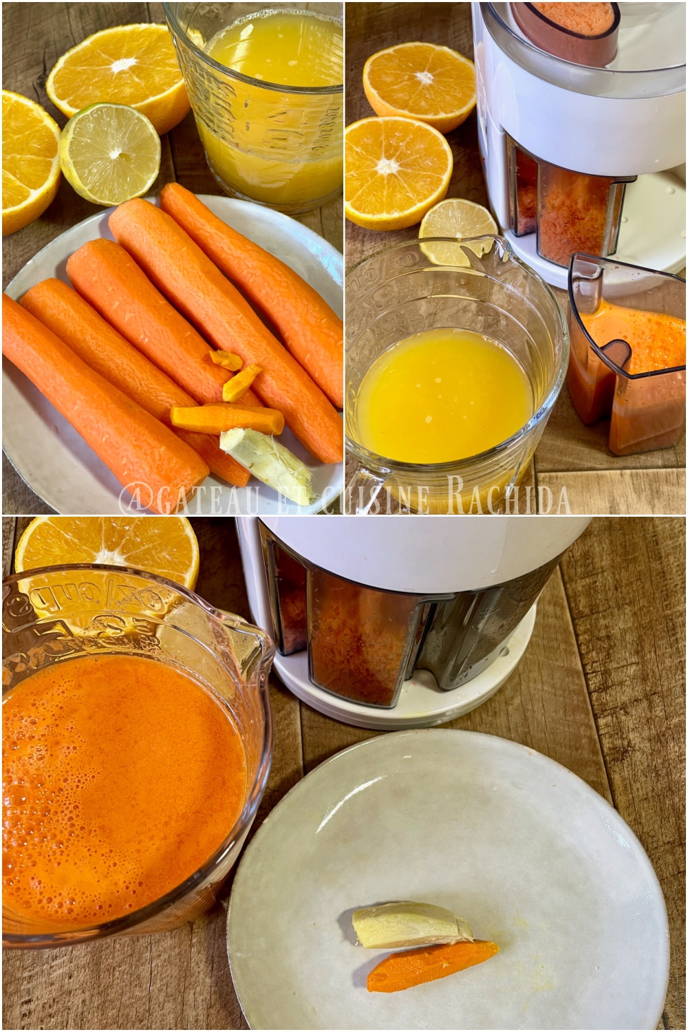 Recette Jus de carotte et d'orange