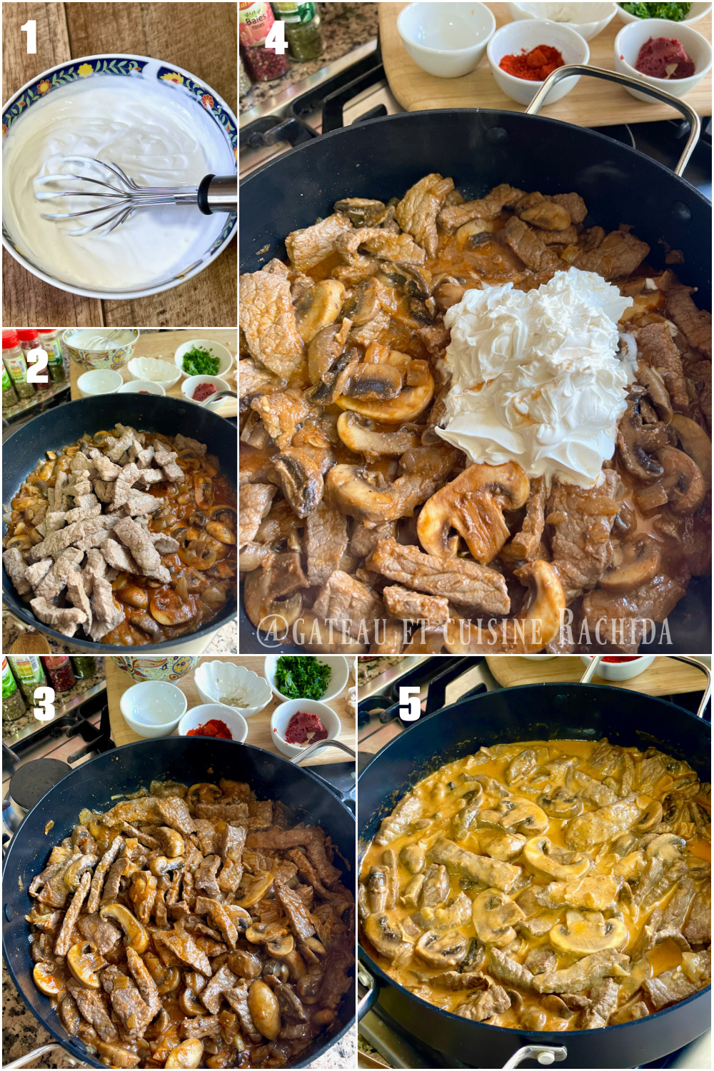 beef stroganoff preparation step 2.