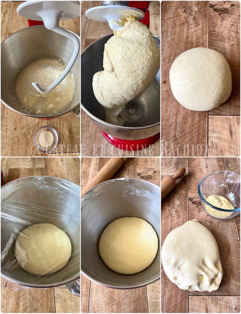 étape pétrissage des batbouts 