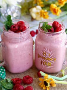 smoothie aux framboises onctueux