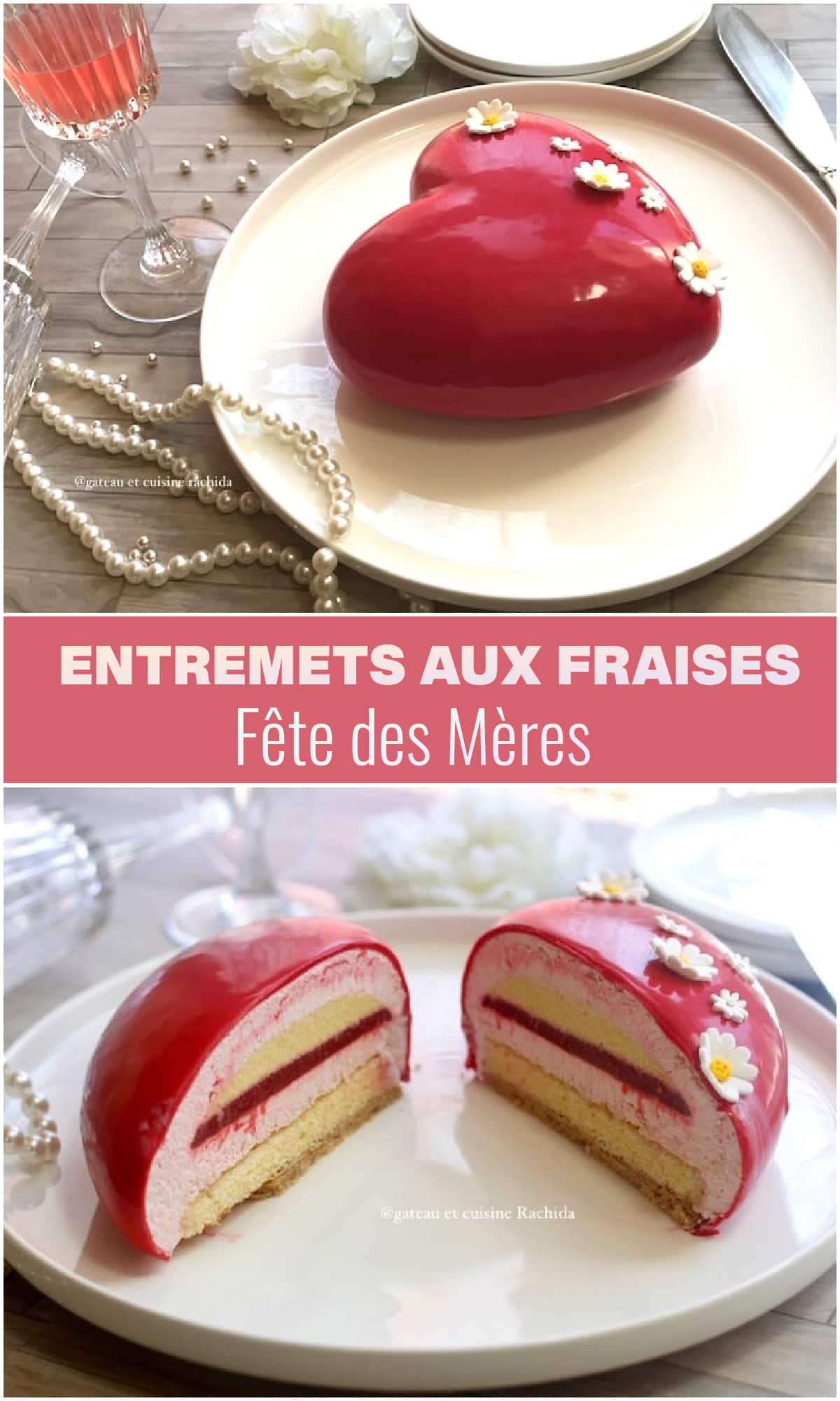 entremets aux fraises