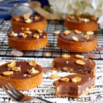 tarte chocolat façon snickers