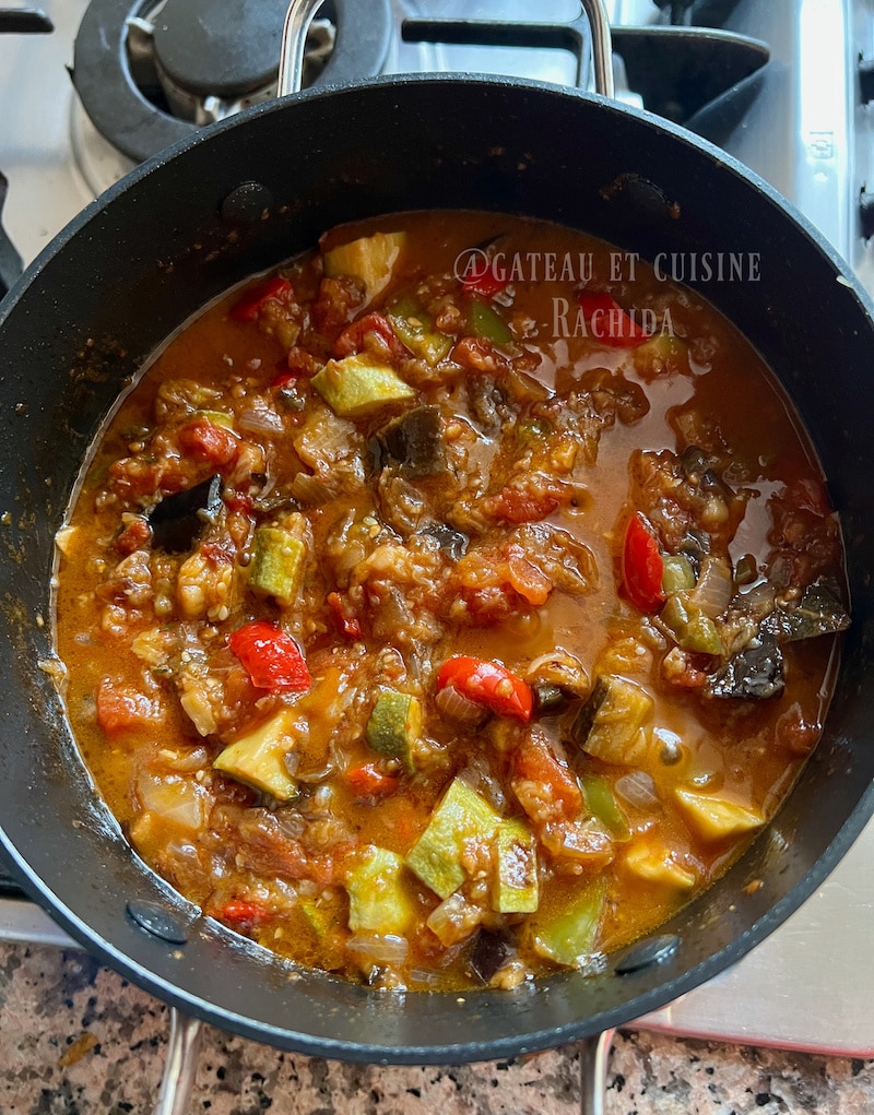 Cuisson de la ratatouille maison