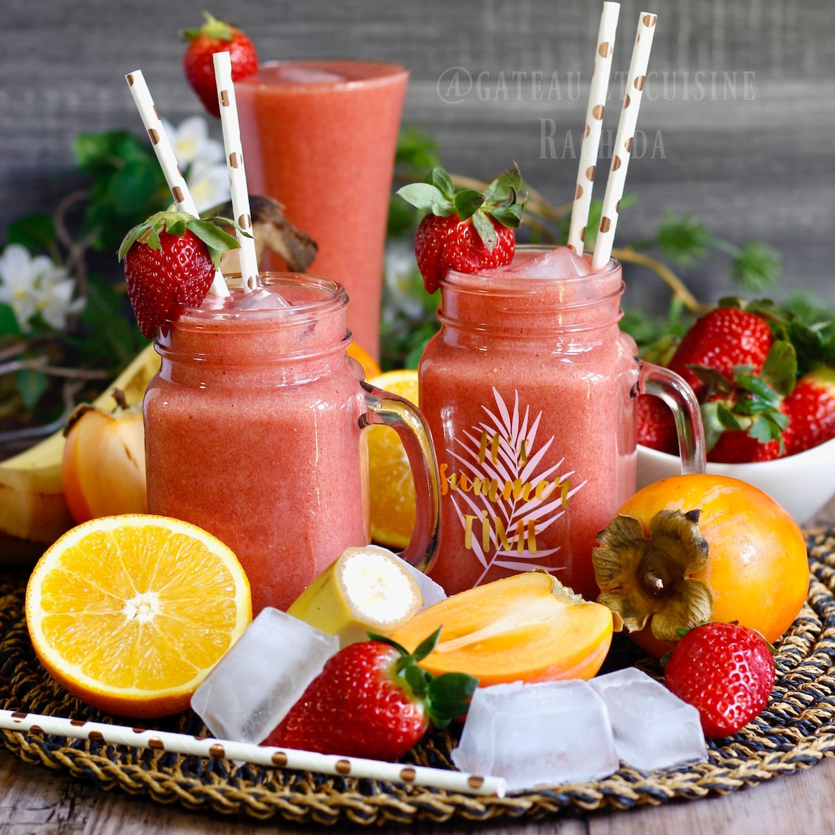 fresh and refreshing homemade strawberry smoothie