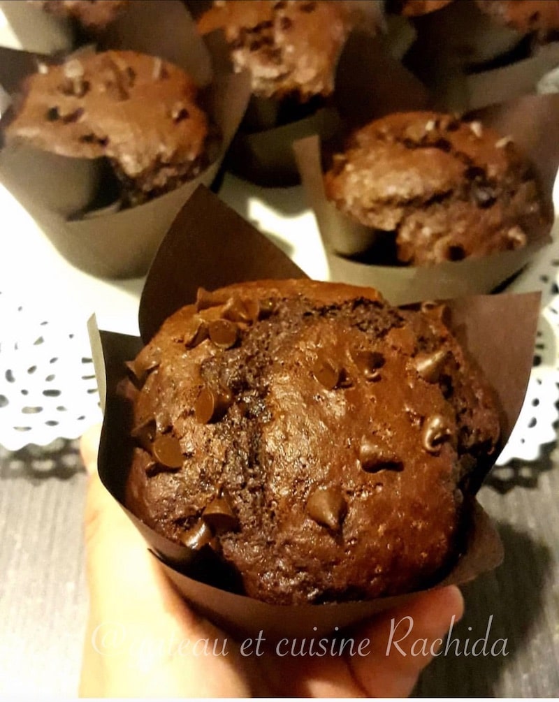 muffins très moelleux au chocolat