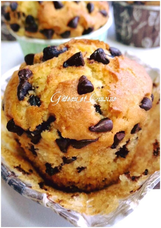 muffins aux pépites de chocolat inratable