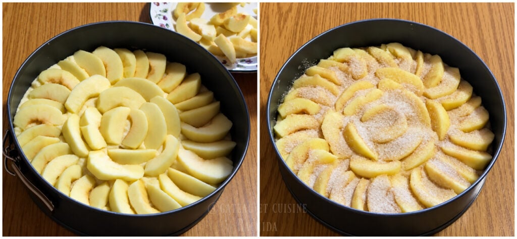 gateaux aux pommes et coco avant d'aller au four