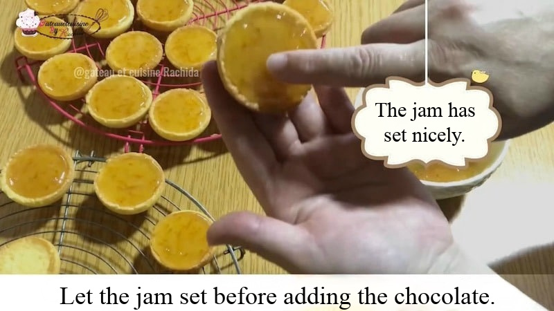 jaffa cakes with jam and chocolate