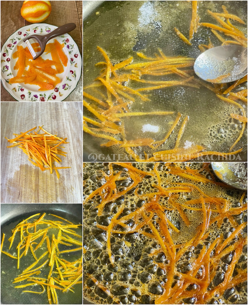 candied Julienne oranges for crêpes suzette