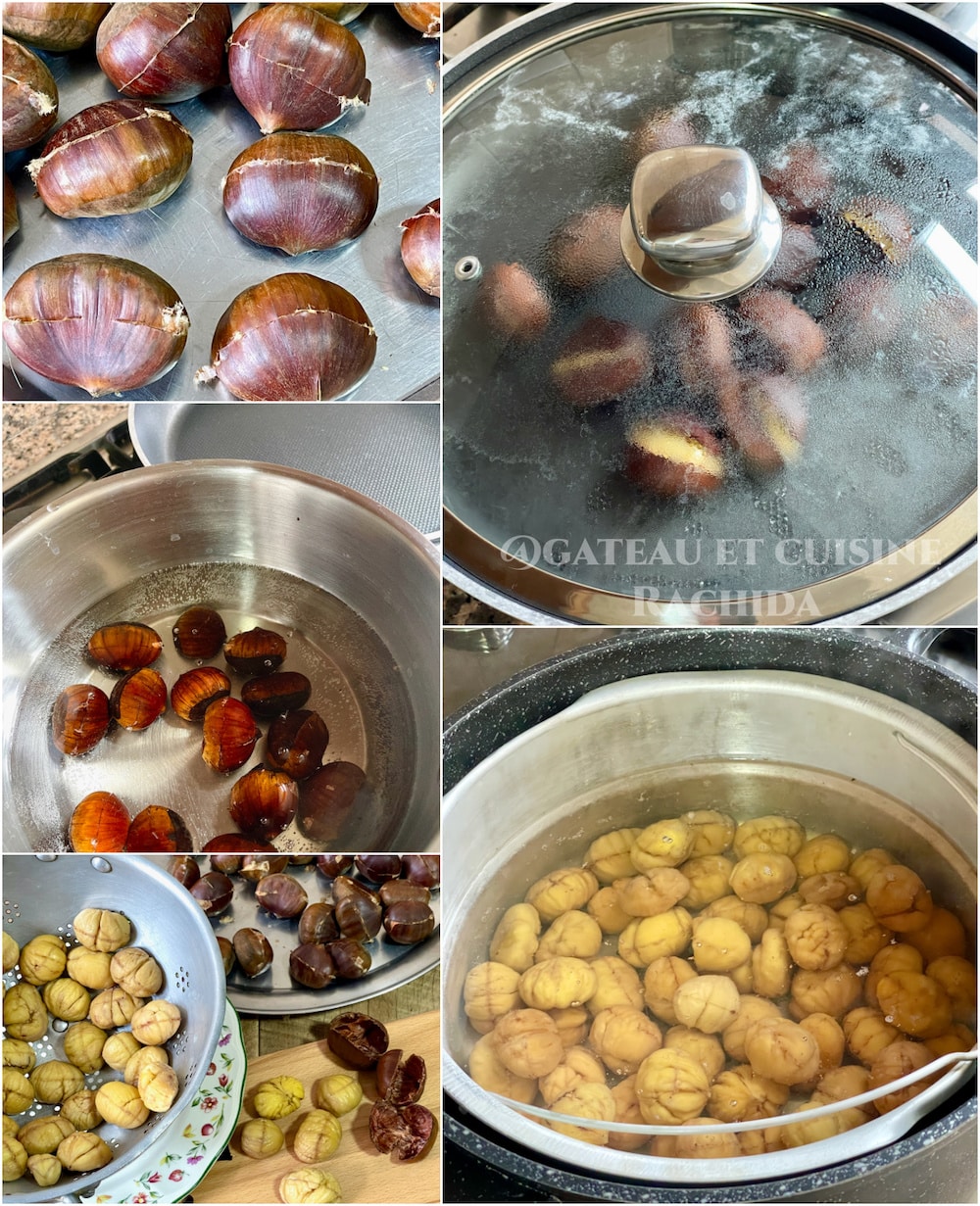 étapes de préparation crème de marron
