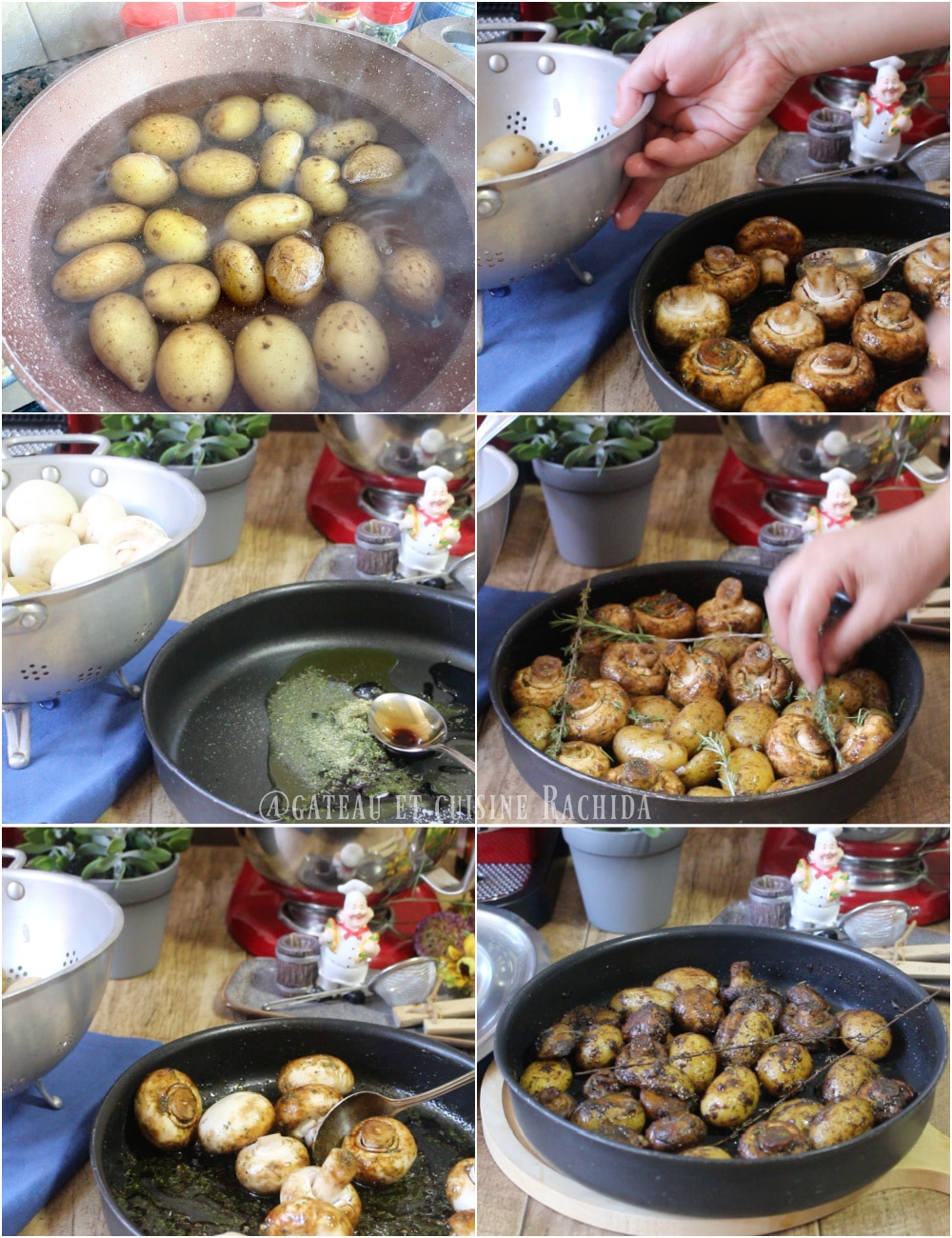 étapes de préparation pommes de terre grenaille au four