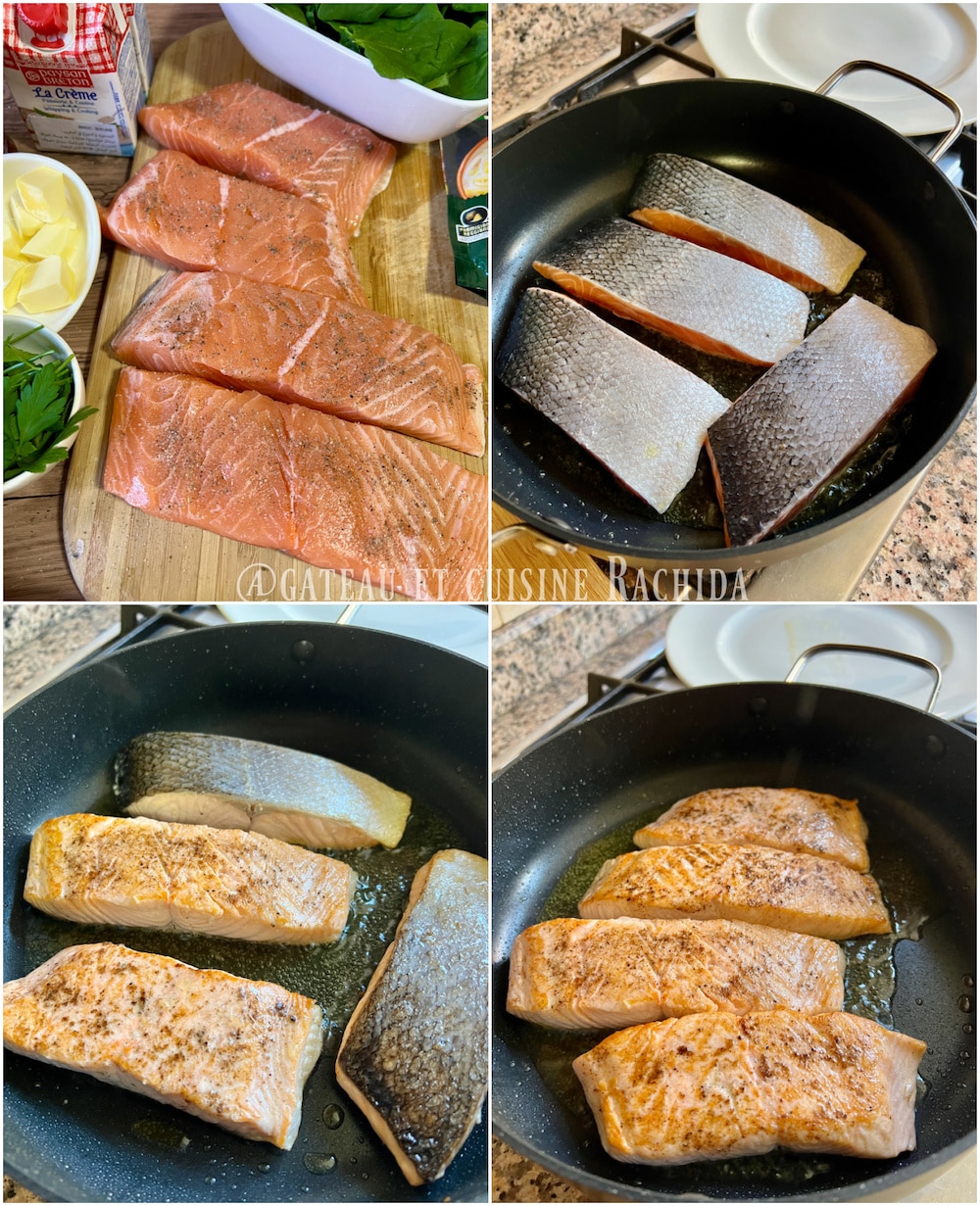 Tuscan salmon preparation