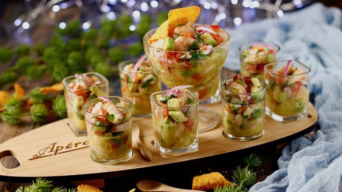 ceviche aux crevettes facile - entrée de noël
