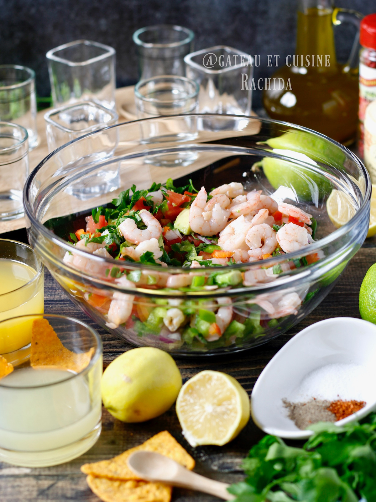 shrimp ceviche preparation