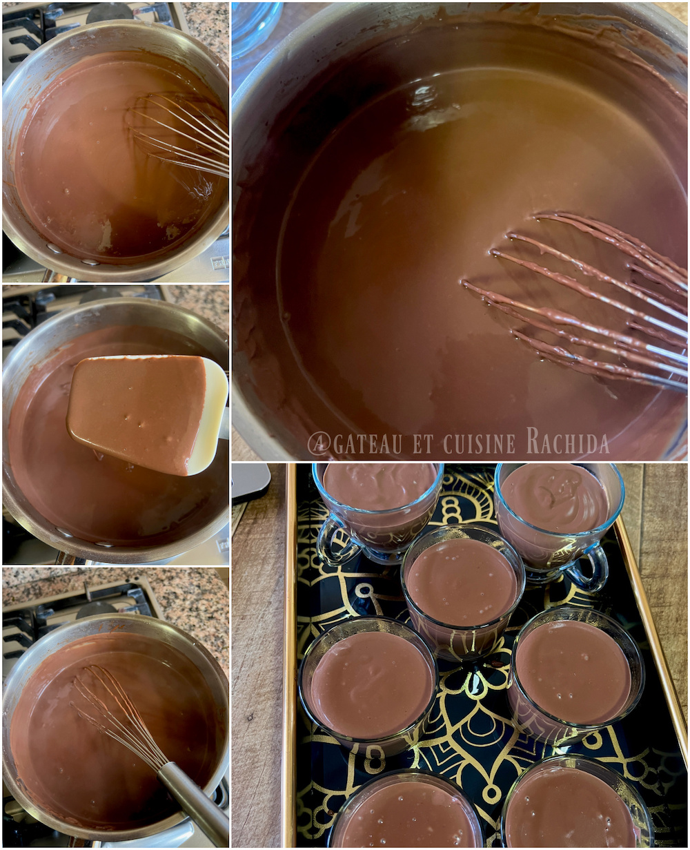 étape de préparation chocolat liégeois maison