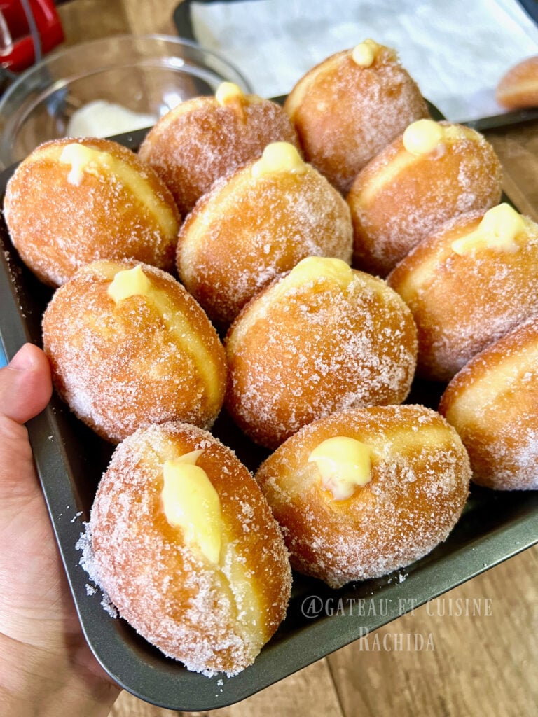 recette des boules de berlin crème pâtissière