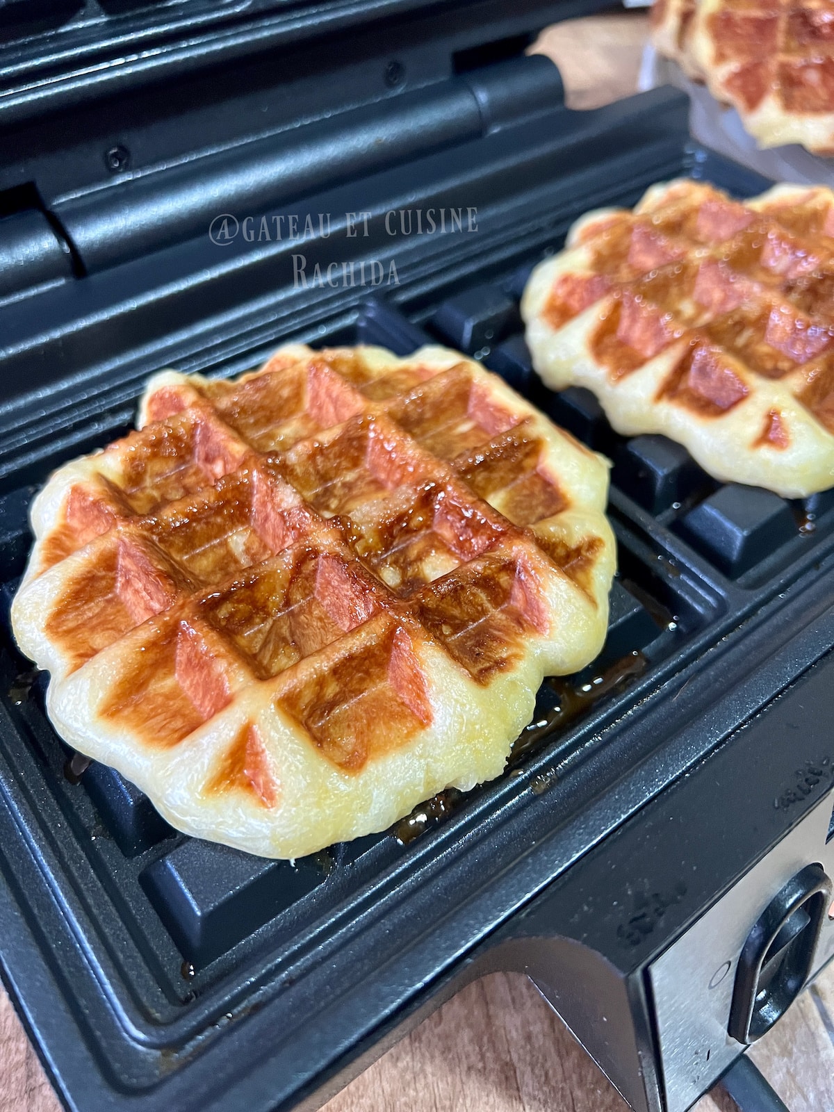 thick homemade Liège waffles